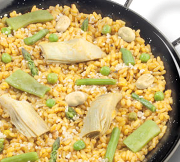 Arr嘆s amb quinoa-Arr嘆s amb quinoa, mongetes verdes, carxofa, esp�rrecs, p竪sols i faves.
